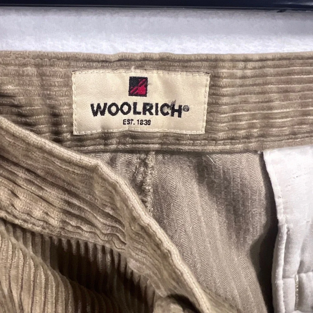 WOOLRICH Khaki Corduroy Pants‎ Mens Size 36x27 Relaxed Fit Grunge Granola